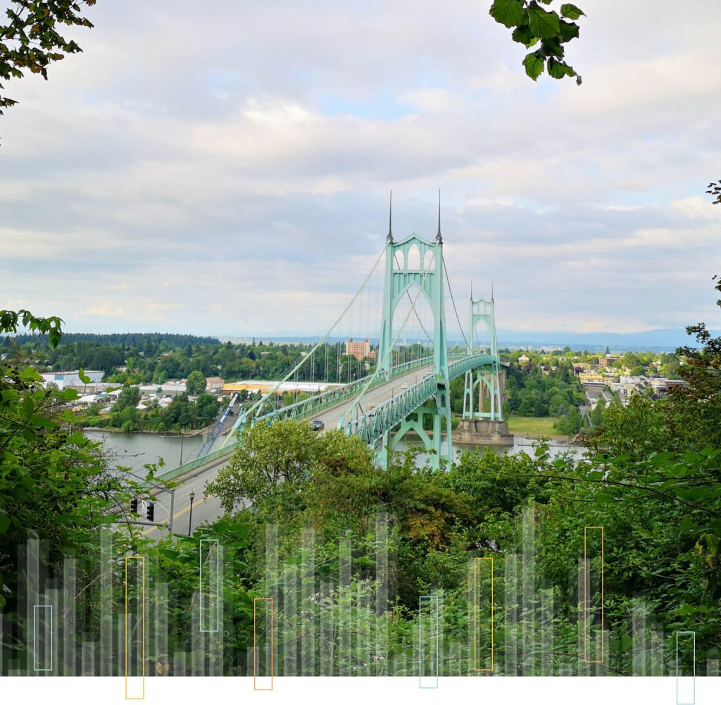 Conde B. McCullough Memorial Bridge in Oregon, USA.